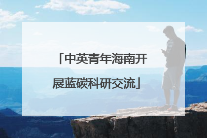 中英青年海南开展蓝碳科研交流