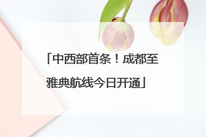 中西部首条！成都至雅典航线今日开通