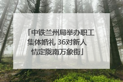 中铁兰州局举办职工集体婚礼 36对新人情定陇南万象街