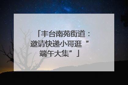 丰台南苑街道：邀请快递小哥逛“端午大集”