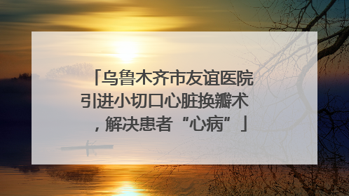 乌鲁木齐市友谊医院引进小切口心脏换瓣术，解决患者“心病”