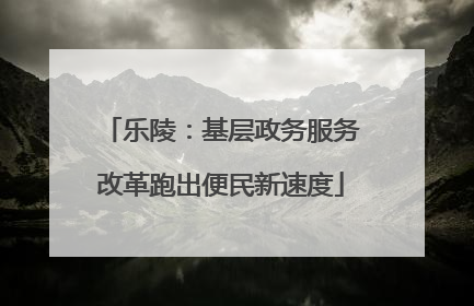 乐陵：基层政务服务改革跑出便民新速度