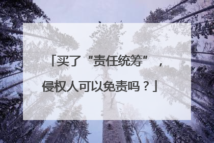 买了“责任统筹”，侵权人可以免责吗？