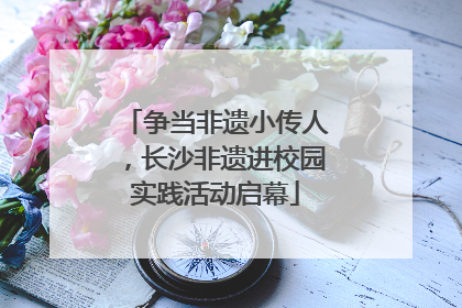 争当非遗小传人，长沙非遗进校园实践活动启幕