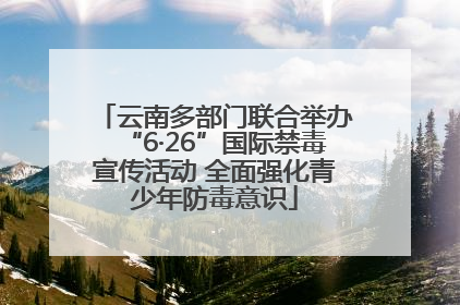 云南多部门联合举办“6·26”国际禁毒宣传活动 全面强化青少年防毒意识