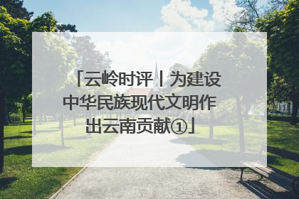 云岭时评丨为建设中华民族现代文明作出云南贡献①