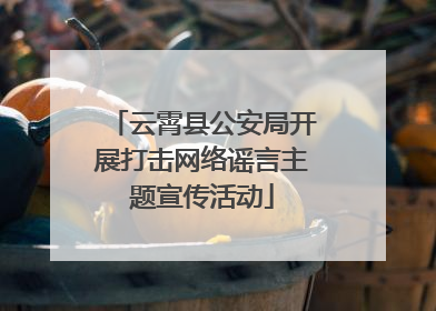 云霄县公安局开展打击网络谣言主题宣传活动