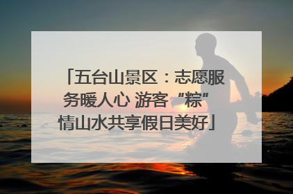五台山景区：志愿服务暖人心 游客“粽”情山水共享假日美好