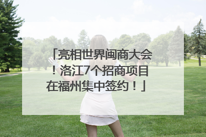 亮相世界闽商大会！洛江7个招商项目在福州集中签约！
