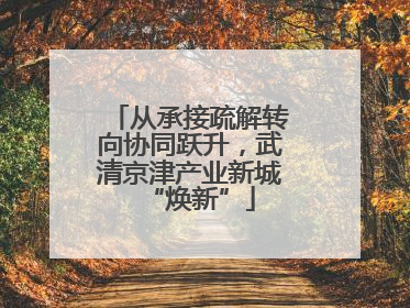 从承接疏解转向协同跃升，武清京津产业新城“焕新”