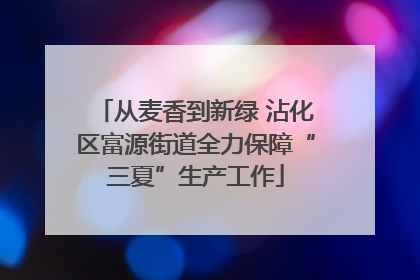 从麦香到新绿 沾化区富源街道全力保障“三夏”生产工作