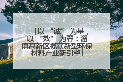 以 “诚” 为基，以 “效” 为翼：淄博高新区揽获新型环保材料产业新引擎