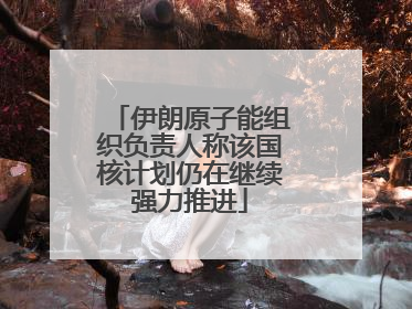 伊朗原子能组织负责人称该国核计划仍在继续强力推进