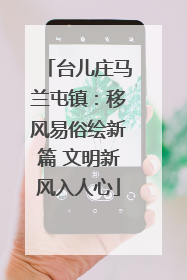 台儿庄马兰屯镇：移风易俗绘新篇 文明新风入人心