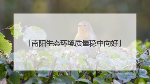 南阳生态环境质量稳中向好
