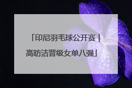 印尼羽毛球公开赛｜高昉洁晋级女单八强