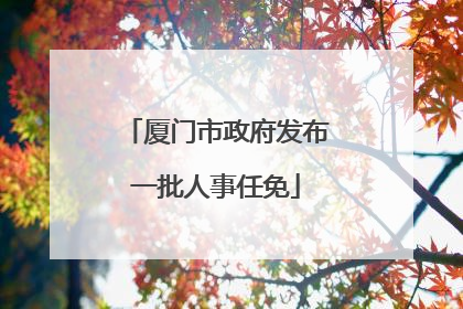 厦门市政府发布一批人事任免