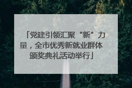 党建引领汇聚“新”力量，全市优秀新就业群体颁奖典礼活动举行