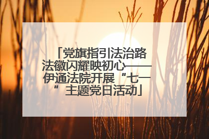 党旗指引法治路 法徽闪耀映初心——伊通法院开展“七一”主题党日活动