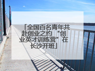 全国百名青年共赴创业之约 “创业英才训练营”在长沙开班
