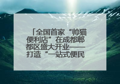 全国首家“帅猫便利店”在成都郫都区盛大开业——打造“一站式便民服务”新标杆