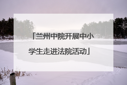 兰州中院开展中小学生走进法院活动