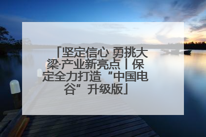 坚定信心 勇挑大梁·产业新亮点丨保定全力打造“中国电谷”升级版