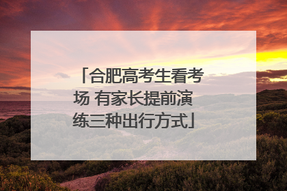 合肥高考生看考场 有家长提前演练三种出行方式
