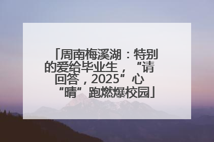 周南梅溪湖：特别的爱给毕业生，“请回答，2025”心“晴”跑燃爆校园
