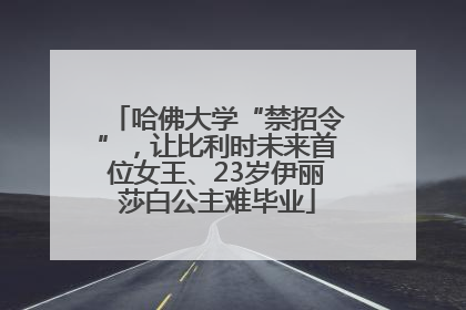 哈佛大学“禁招令”，让比利时未来首位女王、23岁伊丽莎白公主难毕业