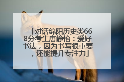 对话绵阳历史类668分考生唐静怡：爱好书法，因为书写很重要，还能提升专注力