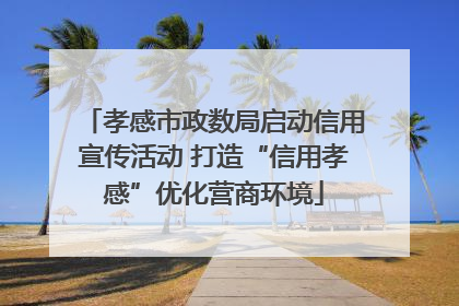 孝感市政数局启动信用宣传活动 打造“信用孝感”优化营商环境