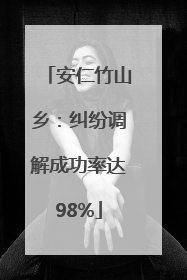 安仁竹山乡：纠纷调解成功率达98%