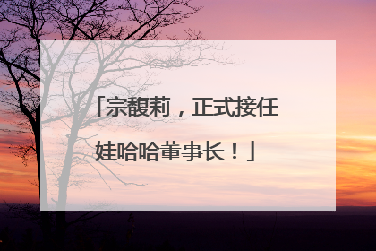宗馥莉，正式接任娃哈哈董事长！