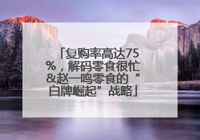 复购率高达75%，解码零食很忙&赵一鸣零食的“白牌崛起”战略