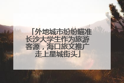 外地城市纷纷瞄准长沙大学生作为旅游客源，海口旅文推广走上星城街头
