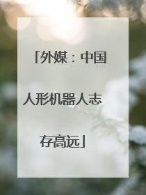 外媒：中国人形机器人志存高远