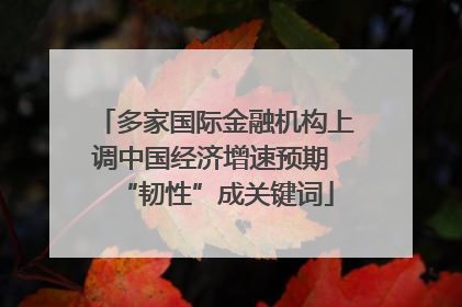 多家国际金融机构上调中国经济增速预期 “韧性”成关键词