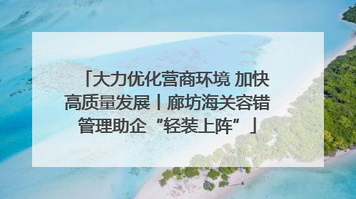 大力优化营商环境 加快高质量发展丨廊坊海关容错管理助企“轻装上阵”