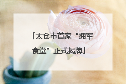 太仓市首家“拥军食堂”正式揭牌