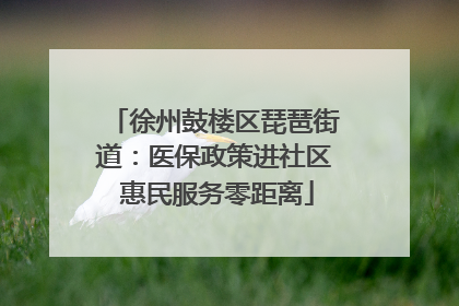徐州鼓楼区琵琶街道：医保政策进社区 惠民服务零距离