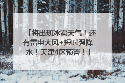 将出现冰雹天气！还有雷电大风+短时强降水！天津4区预警！