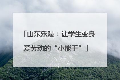山东乐陵：让学生变身爱劳动的“小能手”