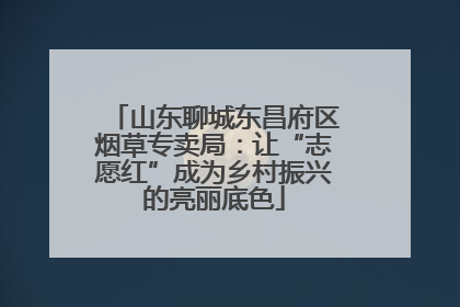 山东聊城东昌府区烟草专卖局：让“志愿红”成为乡村振兴的亮丽底色