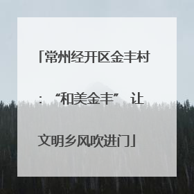 常州经开区金丰村：“和美金丰” 让文明乡风吹进门