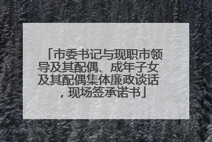 市委书记与现职市领导及其配偶、成年子女及其配偶集体廉政谈话，现场签承诺书