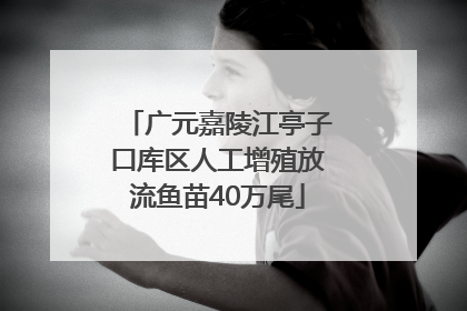 广元嘉陵江亭子口库区人工增殖放流鱼苗40万尾