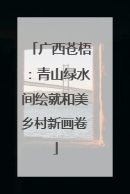 广西苍梧：青山绿水间绘就和美乡村新画卷