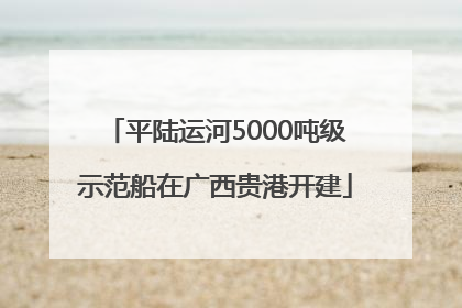 平陆运河5000吨级示范船在广西贵港开建