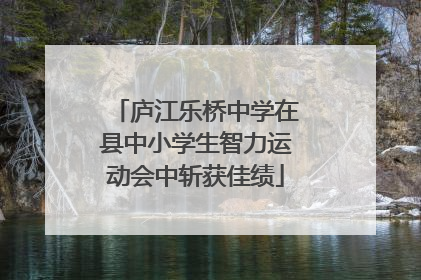 庐江乐桥中学在县中小学生智力运动会中斩获佳绩